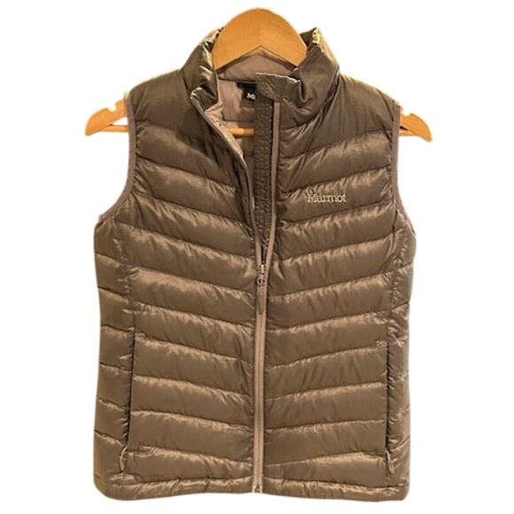 MARMOT Grey Gray 800 Fill Down Puffer Vest Lightweight Quilted Women's Size XS - Picture 13 of 13